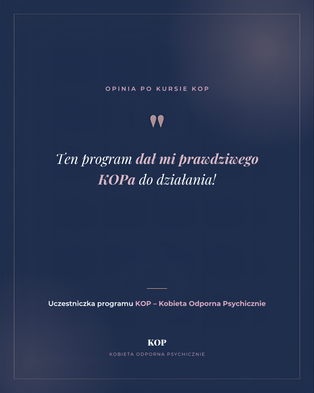 Opinia uczestniczki wyzwania